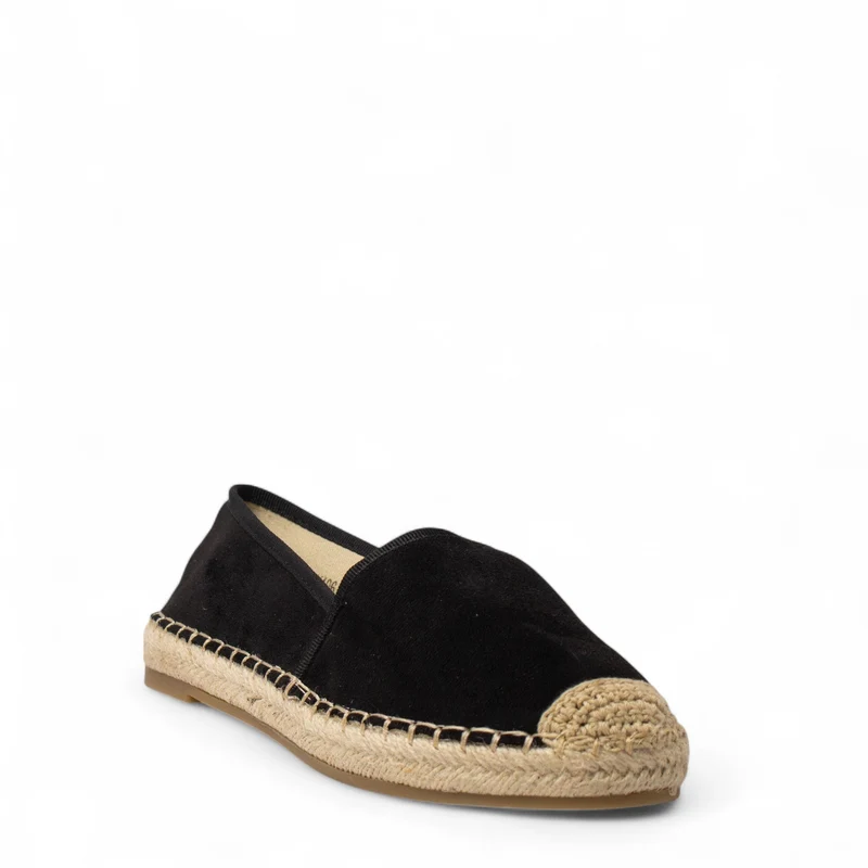 Europeon Union Women Black Chamois Espadrilles #4333