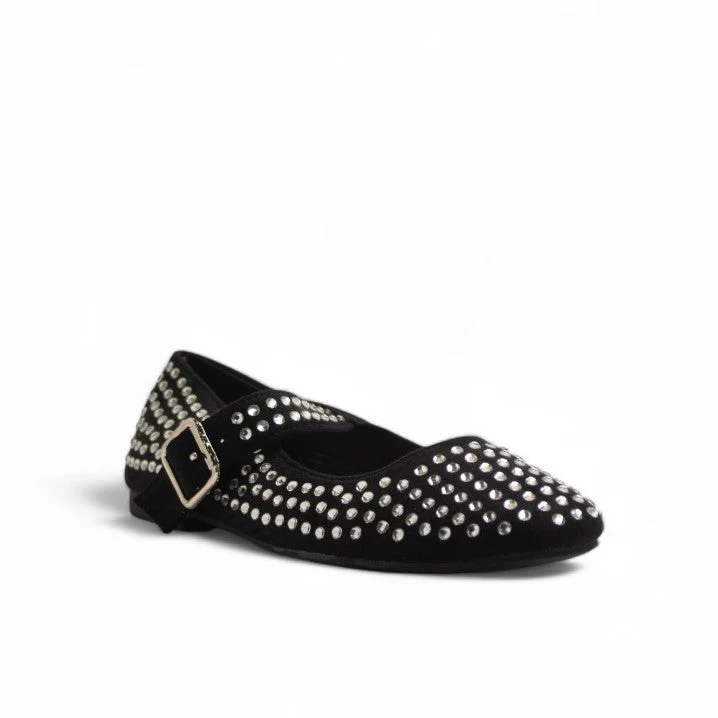 Europeon Union Women Black Chamois Ballerina #3202