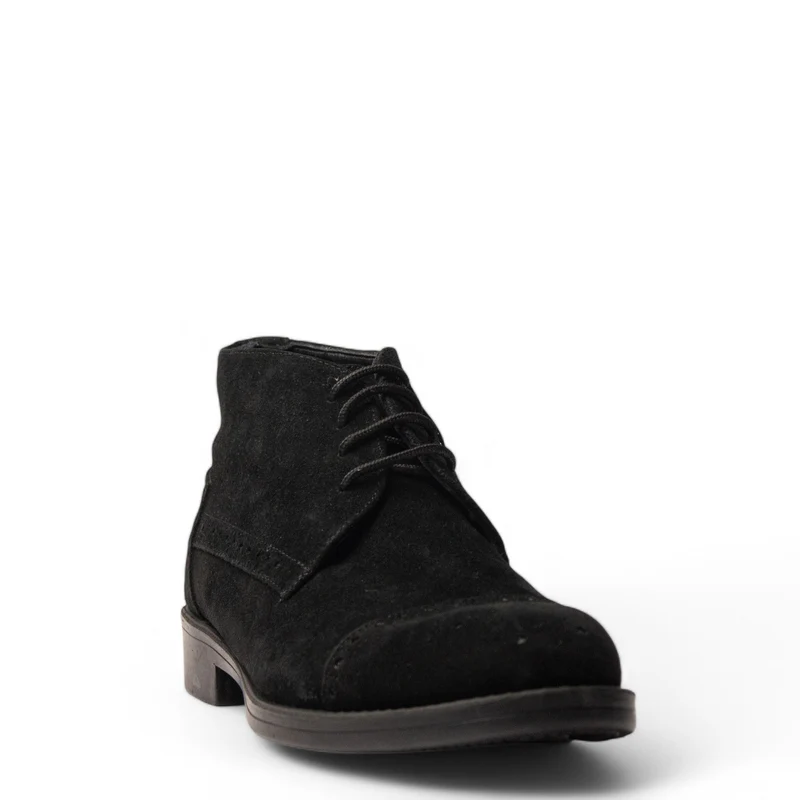 Men Black Chamois HalfBoot #4758