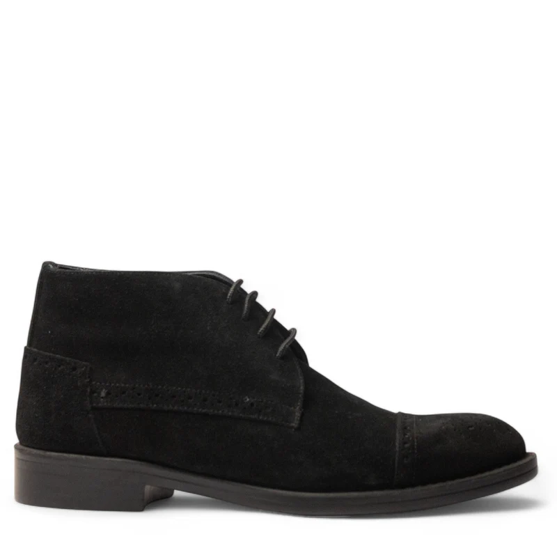 Men Black Chamois HalfBoot #4758
