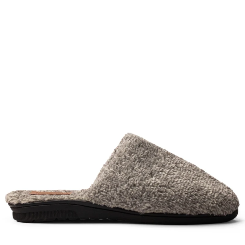 Men Grey Fur Slipper #4766