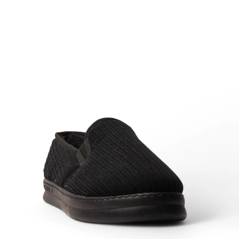 Men Black Fur Espadrilles #4769