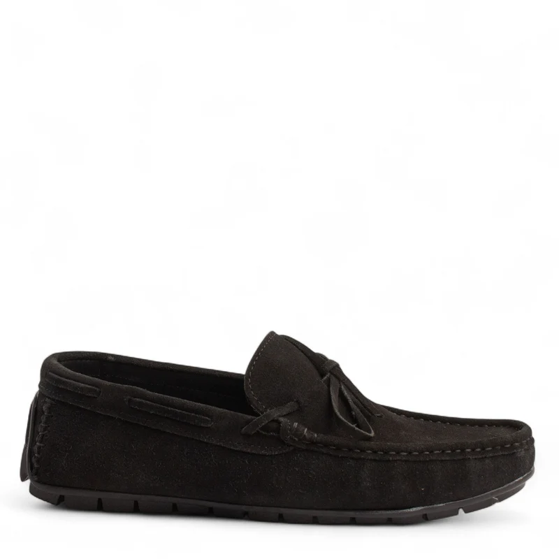 Men Black Chamois Espadrilles #4869