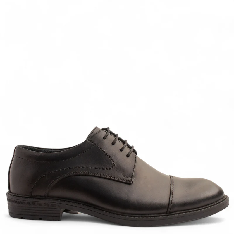 Men Black Leather Shoe #4901
