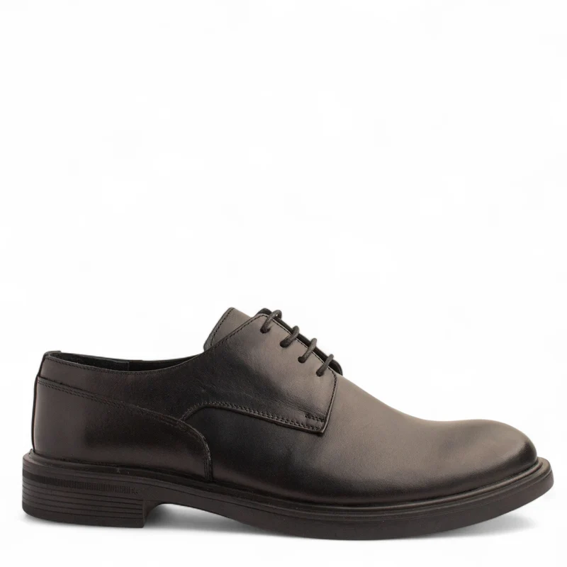 Men Black Leather Shoe #4900