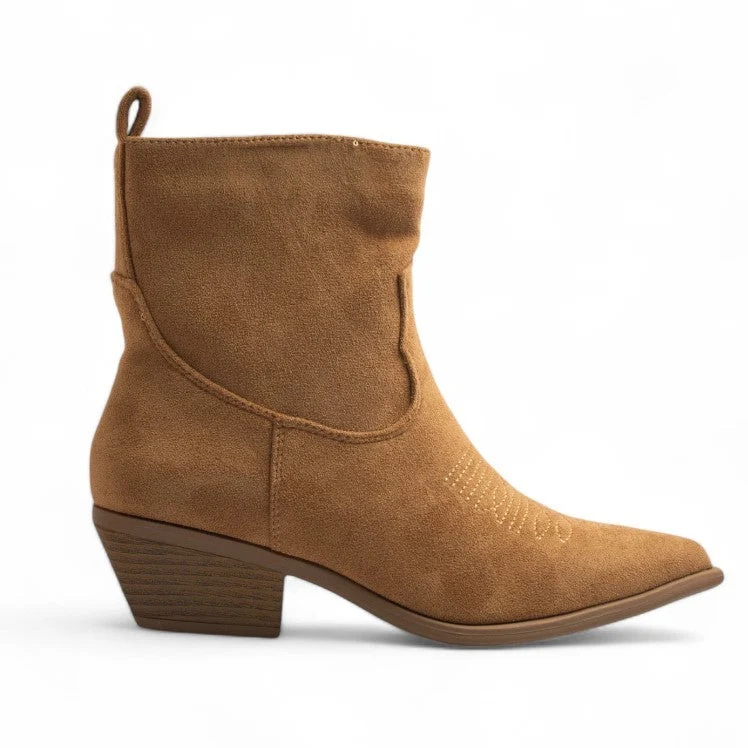 Europeon Union Women Beige Chamois Half Boot #3178