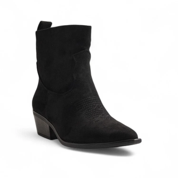 Europeon Union Women Black Chamois Half Boot #3179