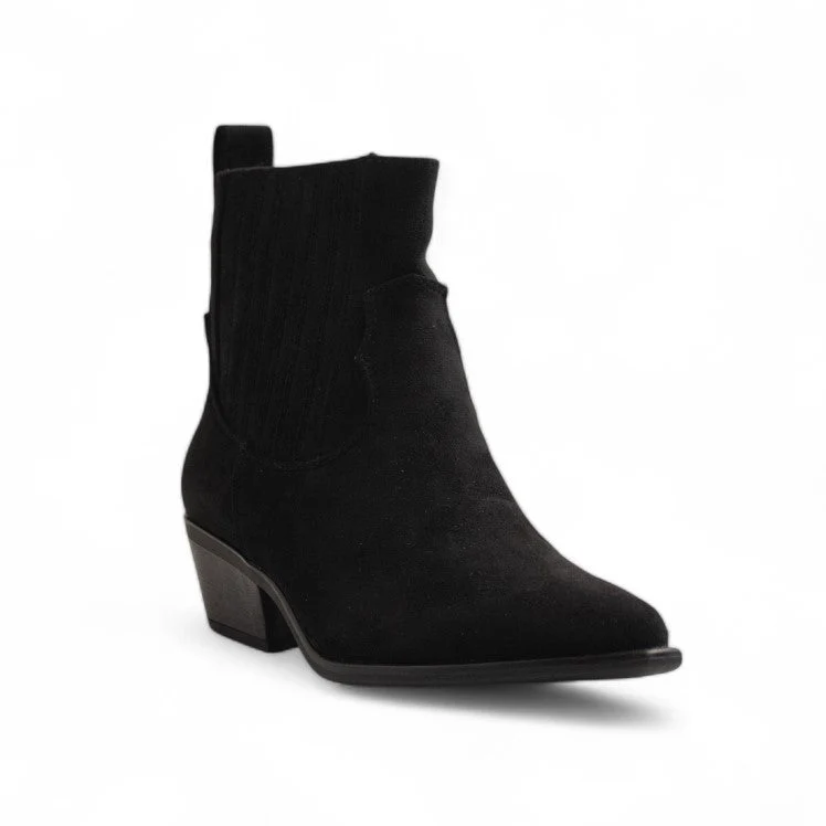 Europeon Union Women Black Chamois Half Boot #3182
