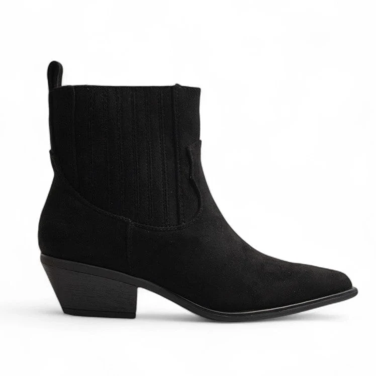 Europeon Union Women Black Chamois Half Boot #3182