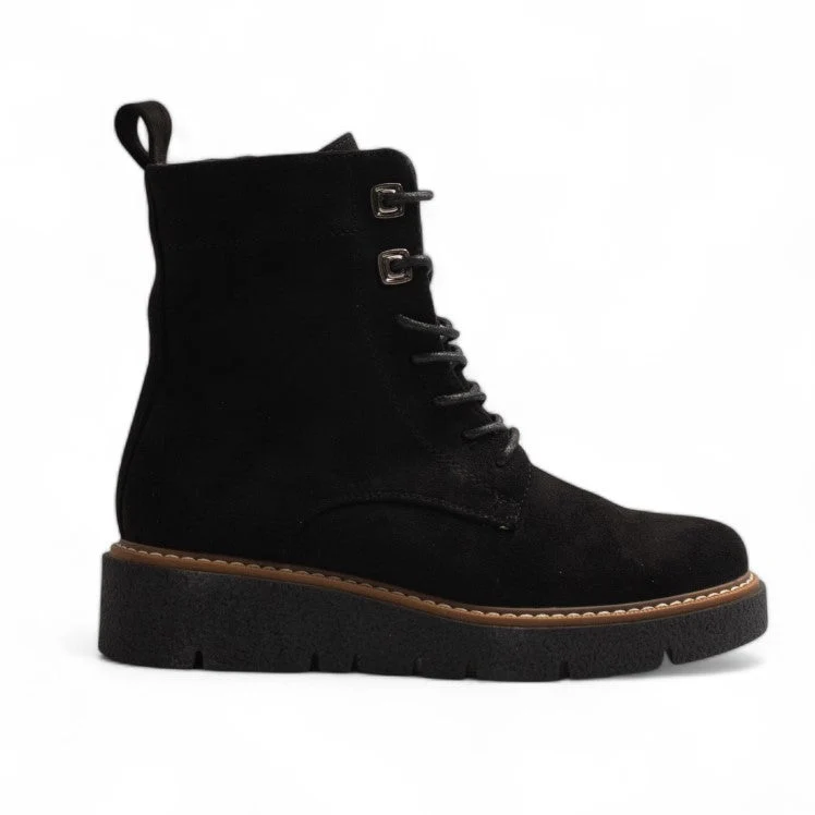 Europeon Union Women Black Chamois Half Boot #3188