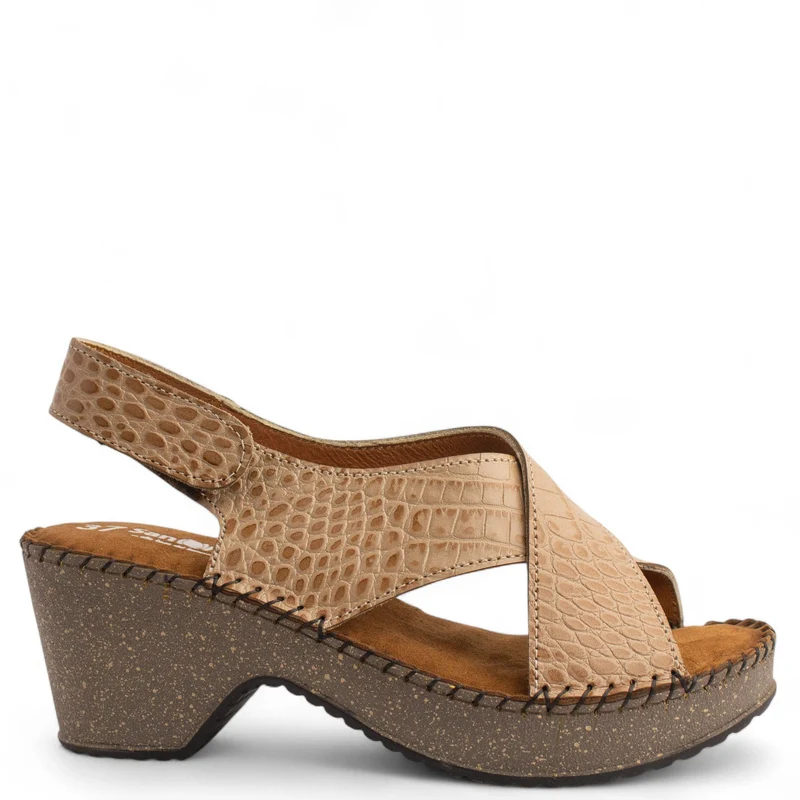 Women Cafe Leather Sandal #4324