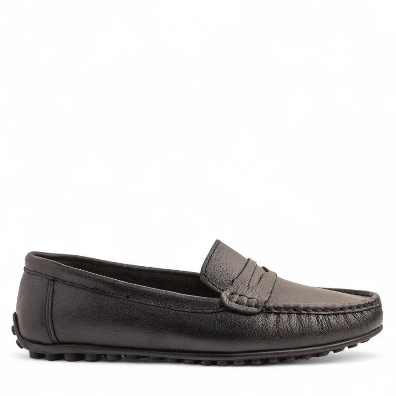 Women Black Leather Espadrilles #4320