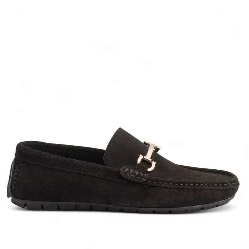Men Black Chamois Espadrilles #4859