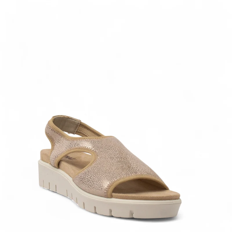 Italian Women Beige Leather Sandal #4451