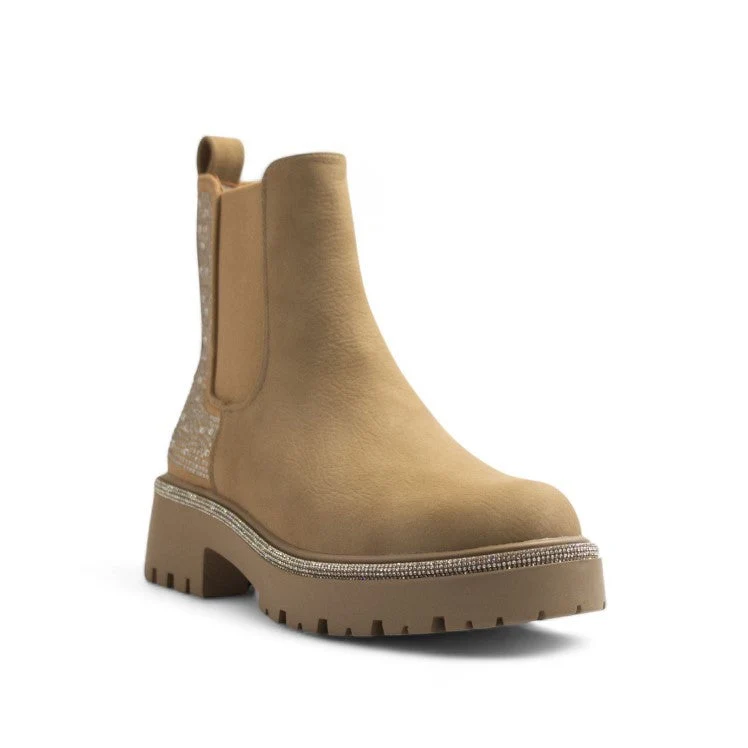 Europeon Union Women Beige Chamois Half Boot #3192