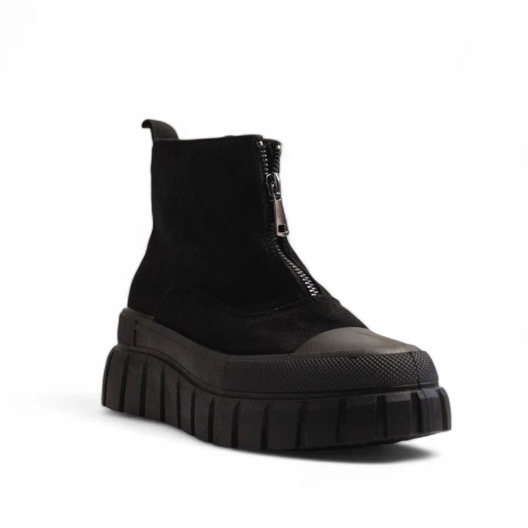 Europeon Union Women Black Chamois Half Boot #3258