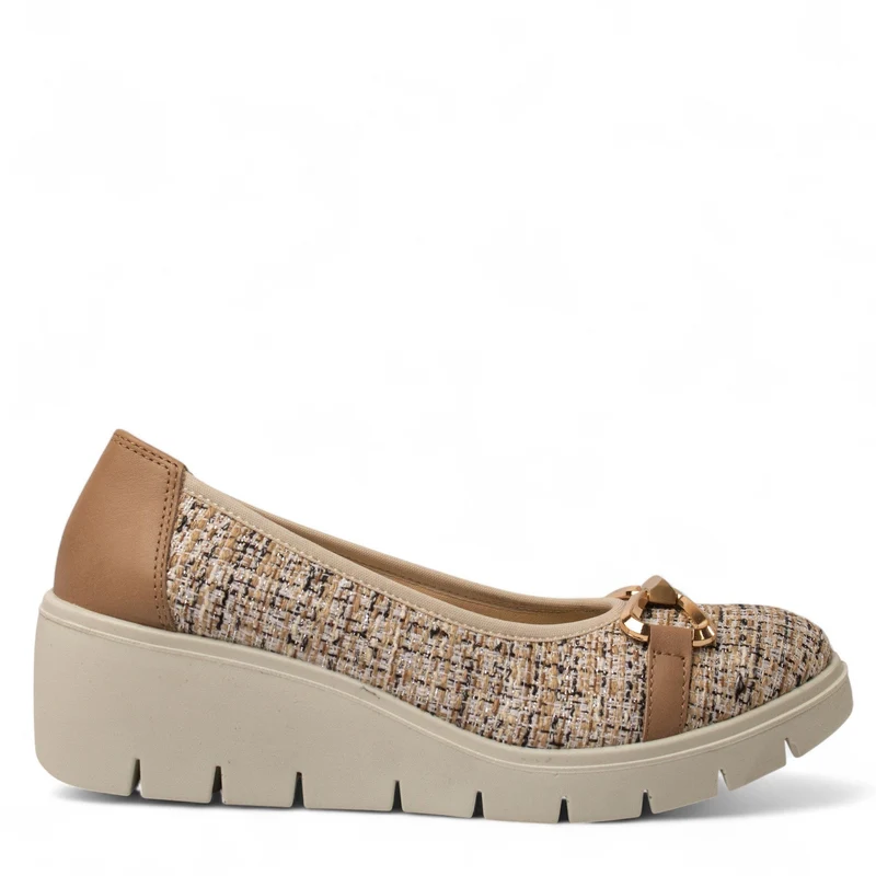 Italian Women Beige Cloth Espadrilles #4430