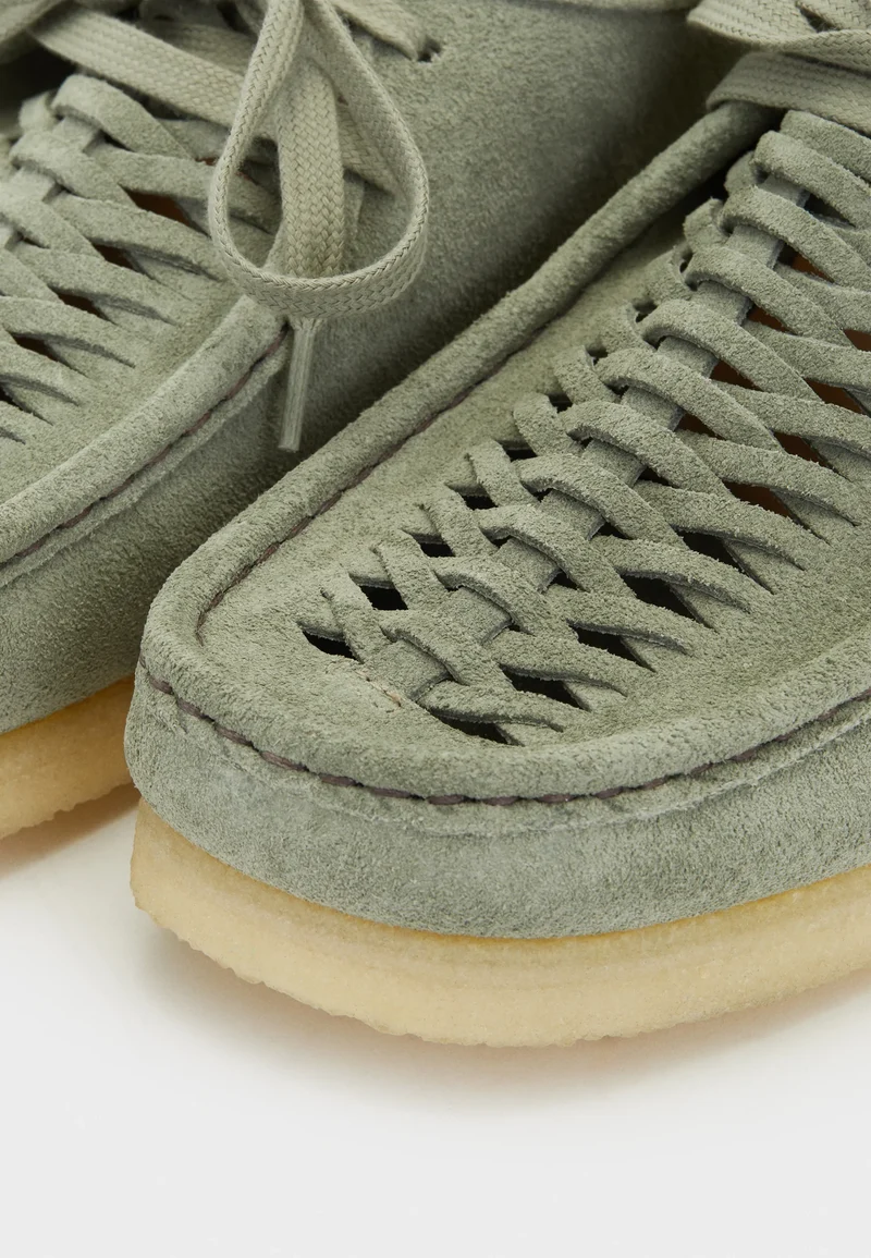 Wallabee Weave sage suede