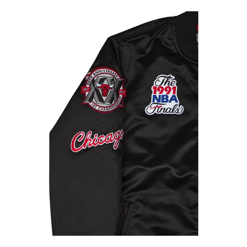 Bulls Flight Satin Bomber Jacket