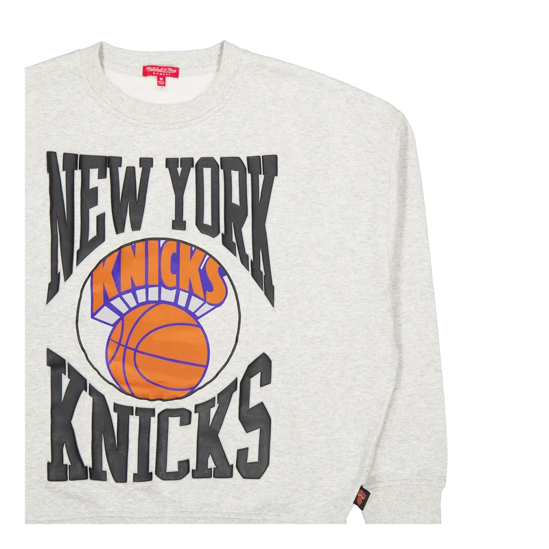 Knicks Womens Logo Lt Crew 3.0 Grey Heather