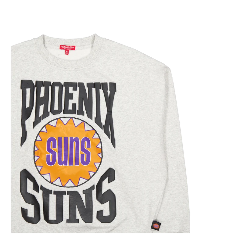 Suns Womens Logo Lt Crew 3.0 Grey Heather