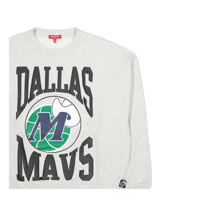 Mavericks Womens Logo Lt Crew Grey Heather