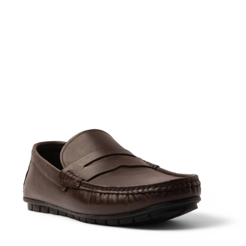Men Brown Leather Espadrilles #4885