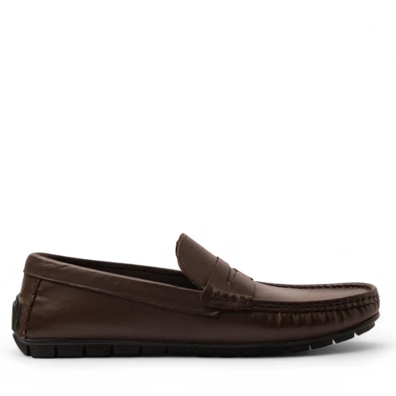 Men Brown Leather Espadrilles #4885