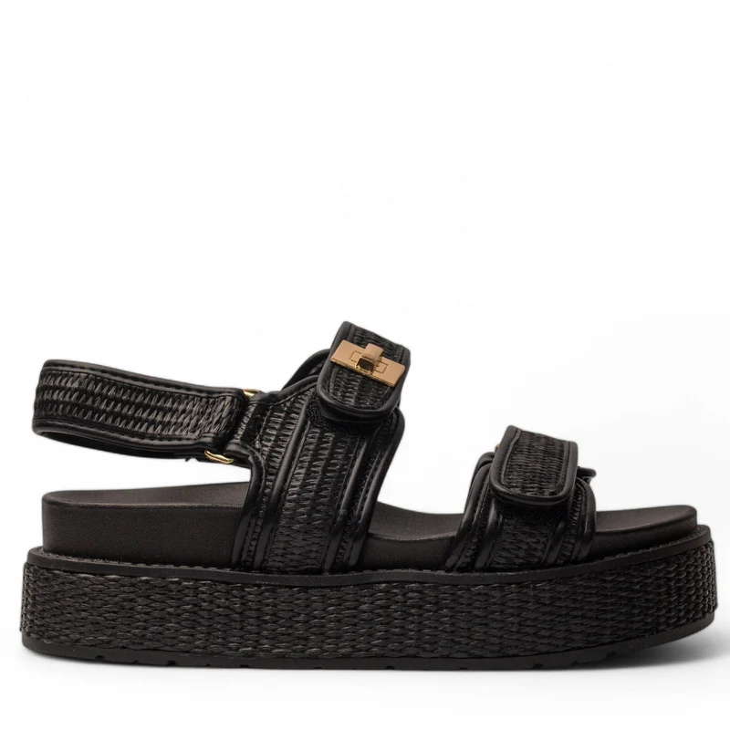 Europeon Union Women Black Magdool Sandal #4102