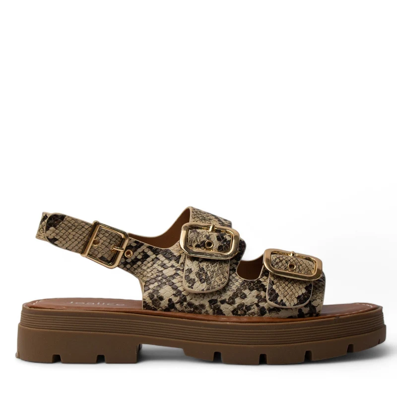 Europeon Union Women Leopard Leather Sandal #4097