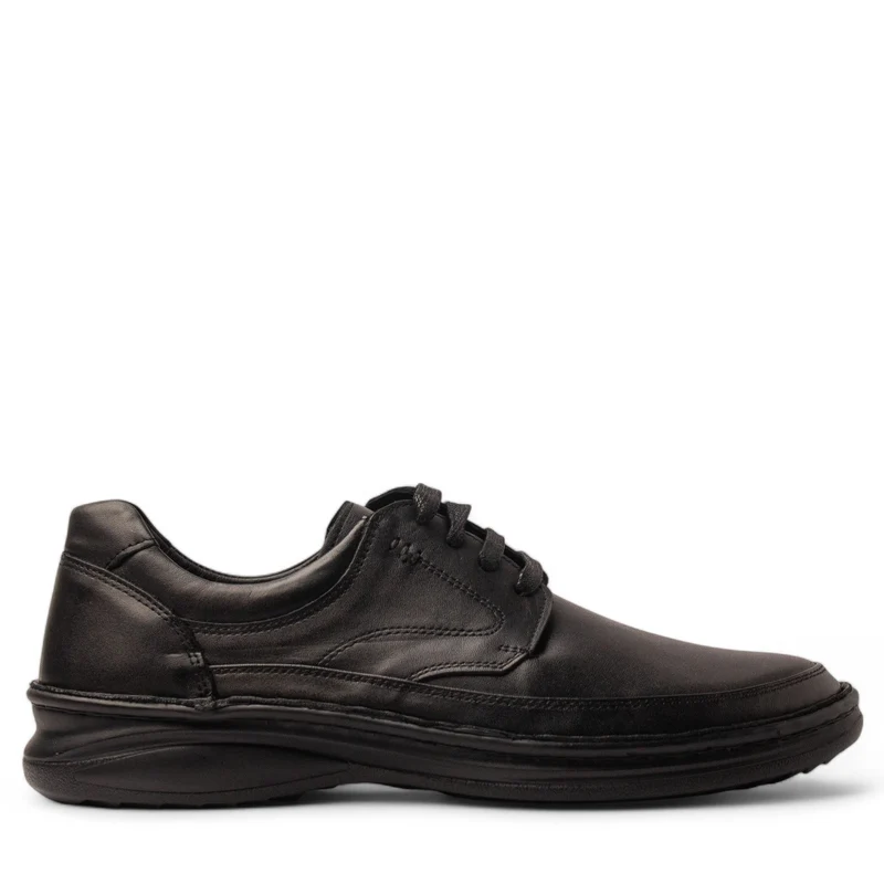 Men Black Leather Shoe #4844