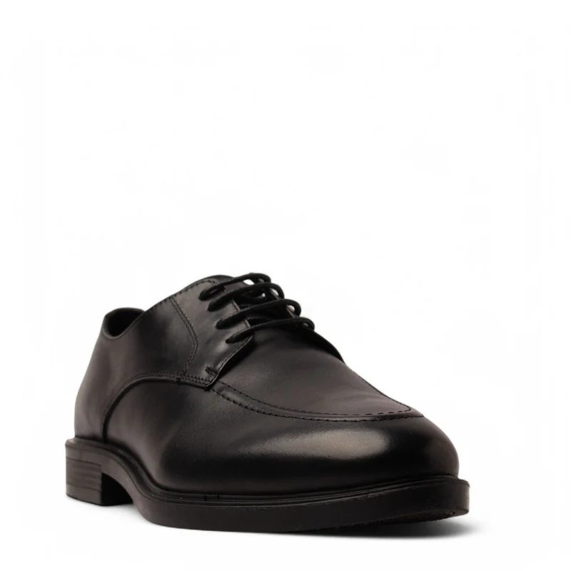 Men Black Leather Shoe #4772