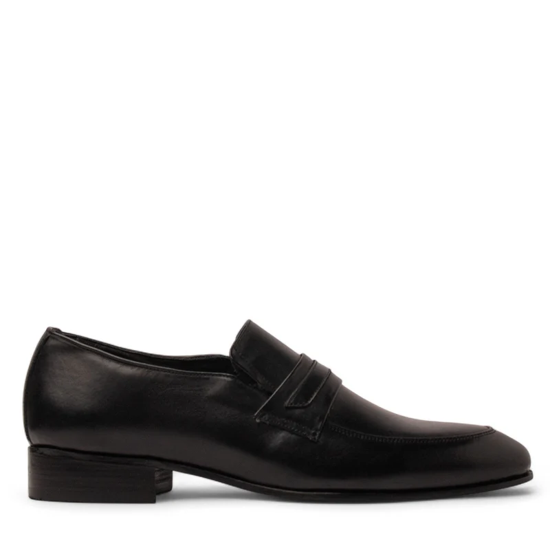 Men Black Leather Shoe #4768