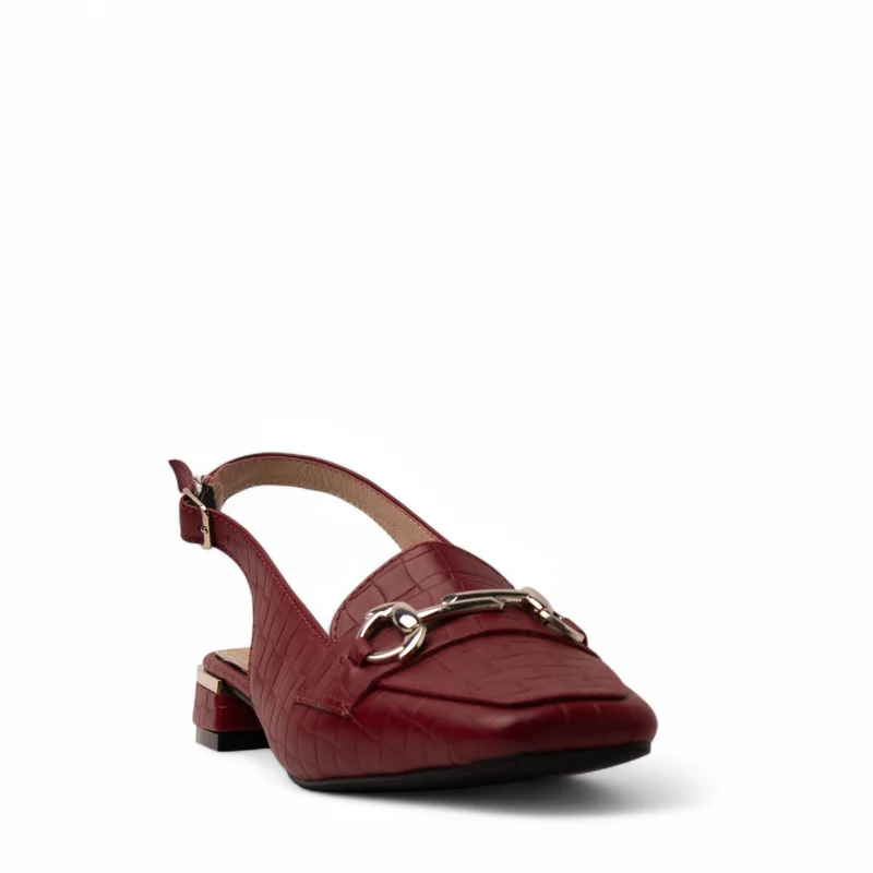 Women Maroon Leather Sandal #3820