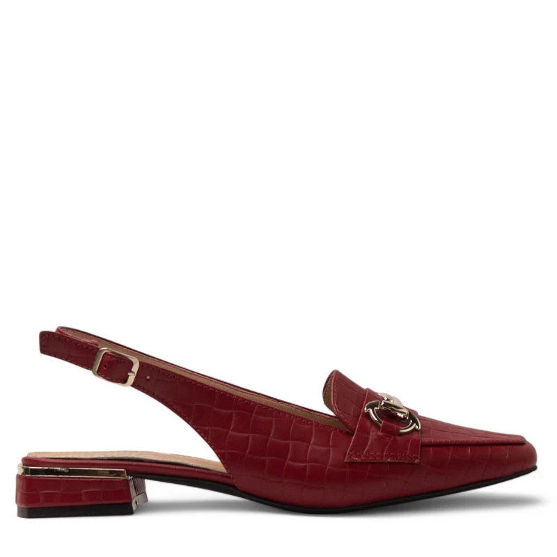 Women Maroon Leather Sandal #3820