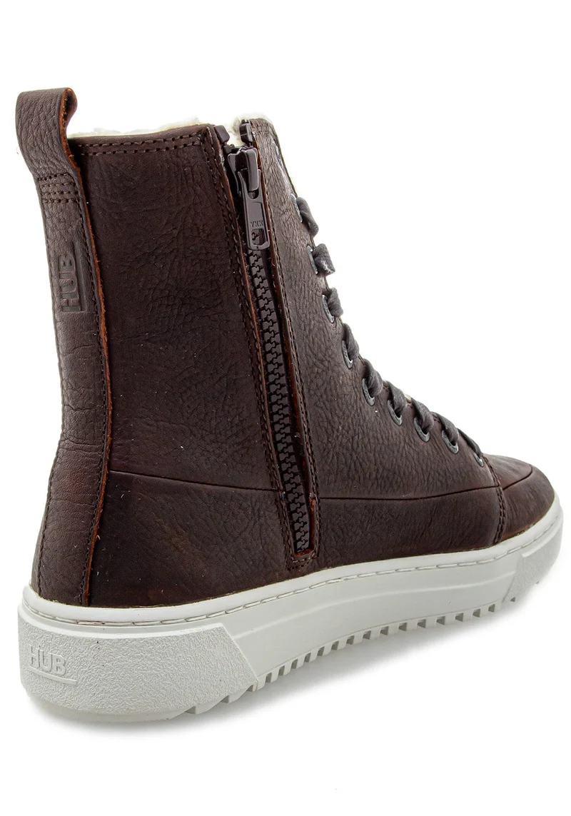 NIGHT L30 WOOL LEATHER dark brwn/off wht