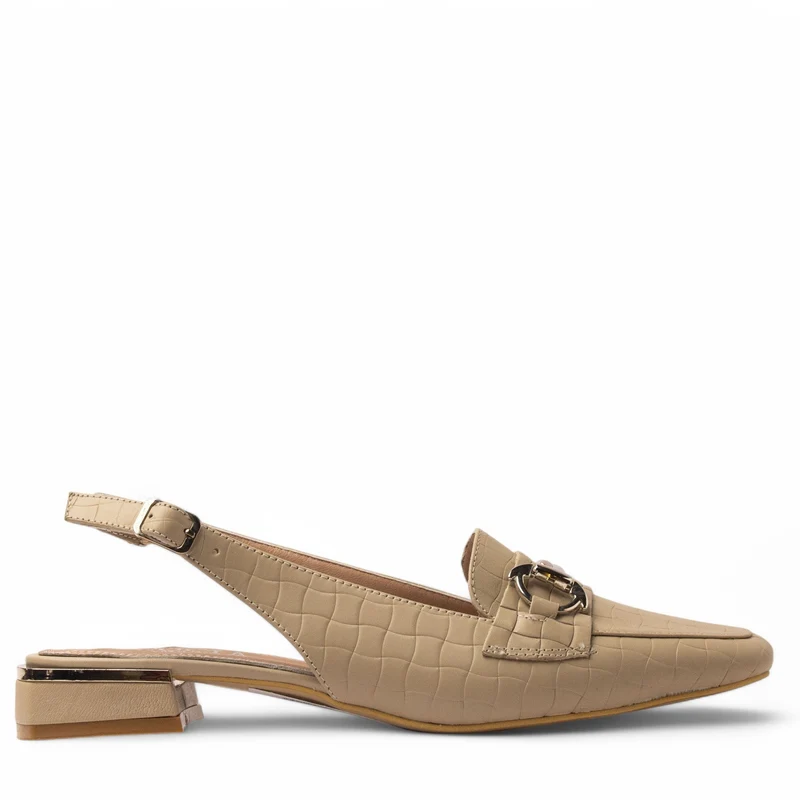 Women Beige Leather Sandal #3818
