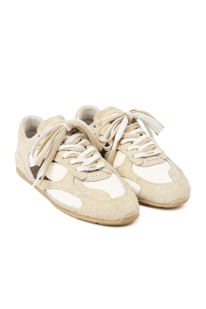 Riley Morgan (L) beige hairy suede