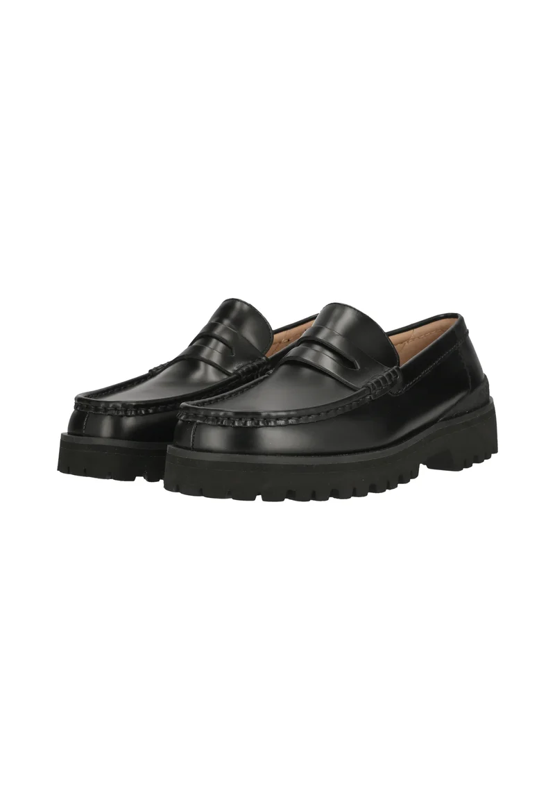 Mens Yukoner Penny black leather