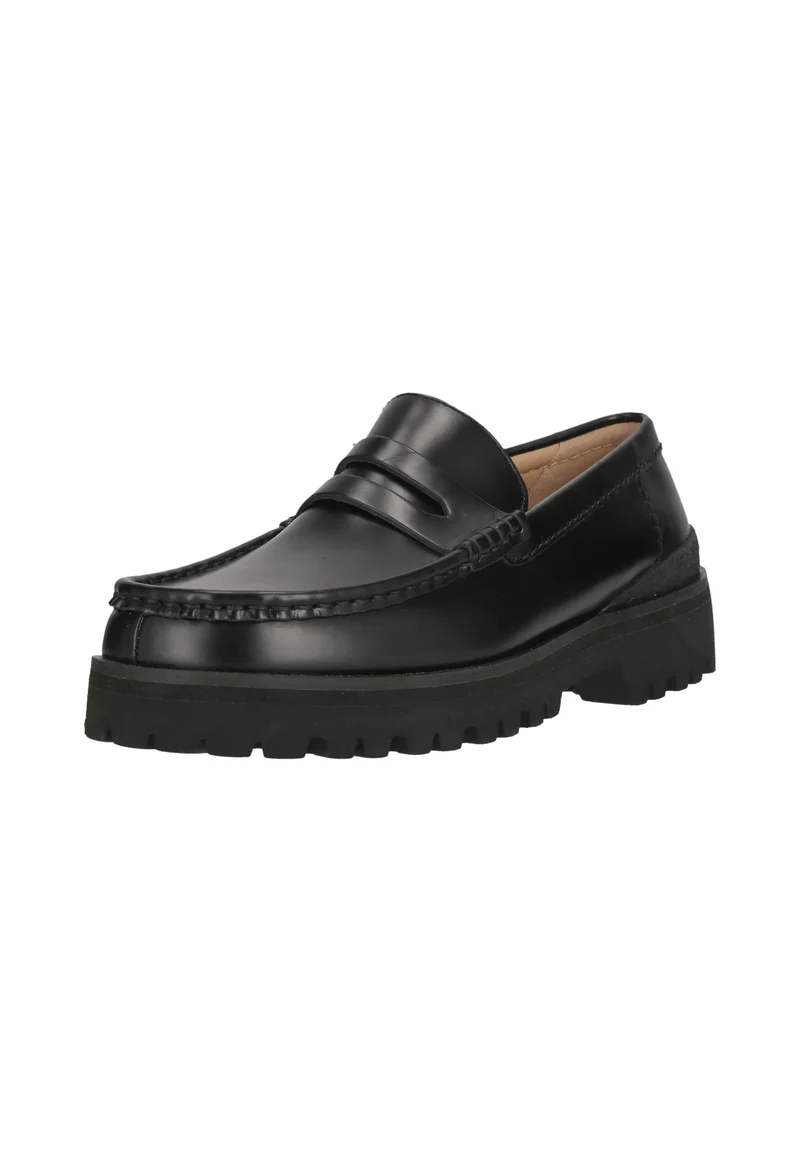 Mens Yukoner Penny black leather