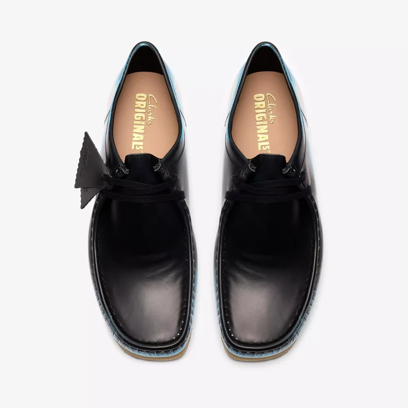 Mens Wallabee black brush off