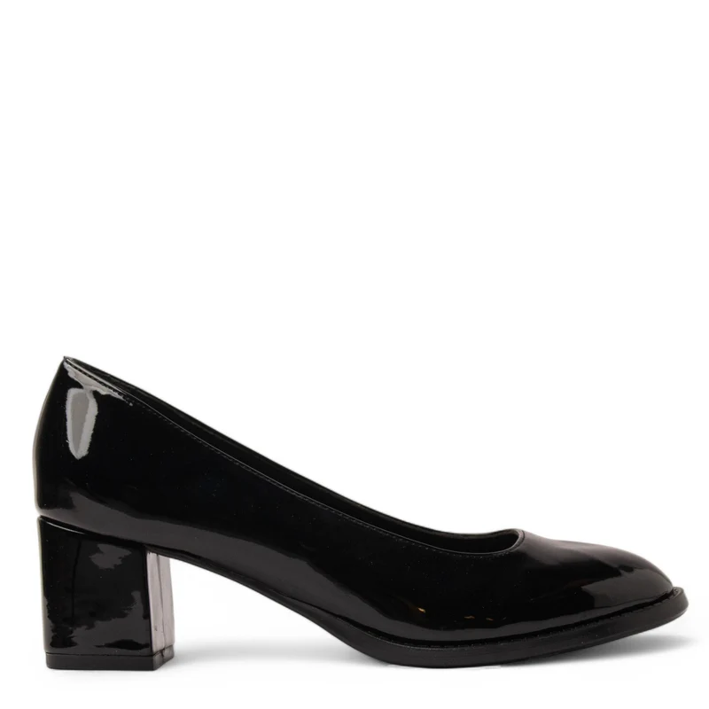 Women Black Vernis Leather Shoe #3638