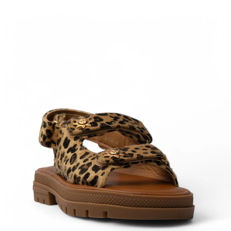 Europeon Union Women Leopard Chamois Sandal #4035