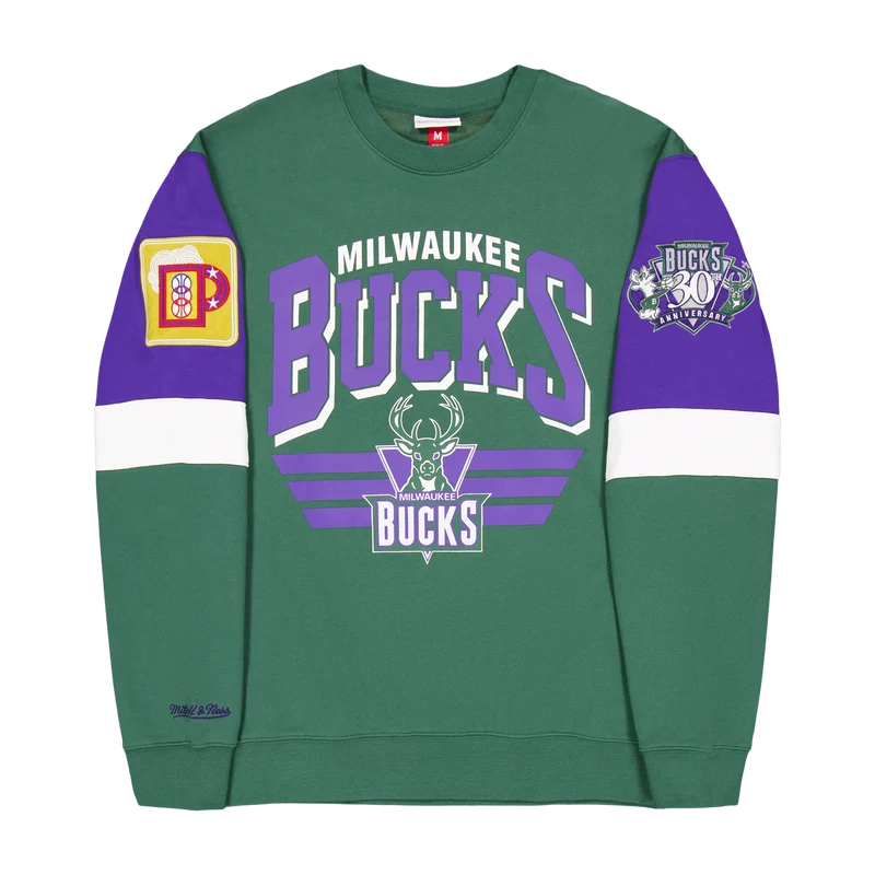 Bucks All Over Crew 3.0 Burgundy/green