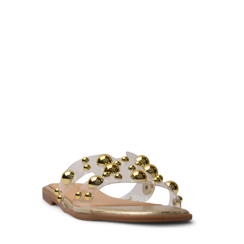 Europeon Union Women Gold Plastic Slipper #3865