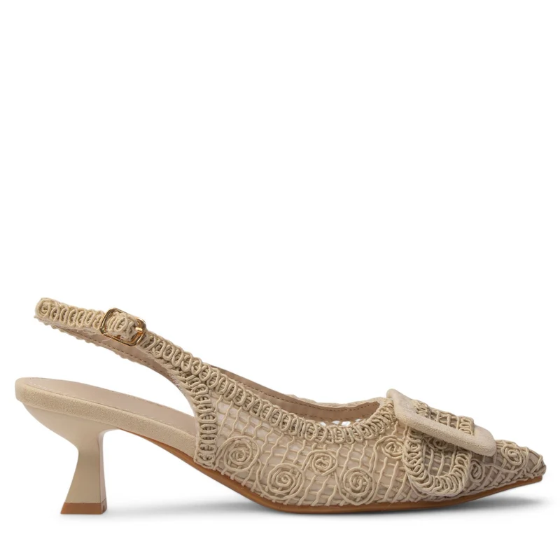 Europeon Union Women Beige Magdool Heels #3879