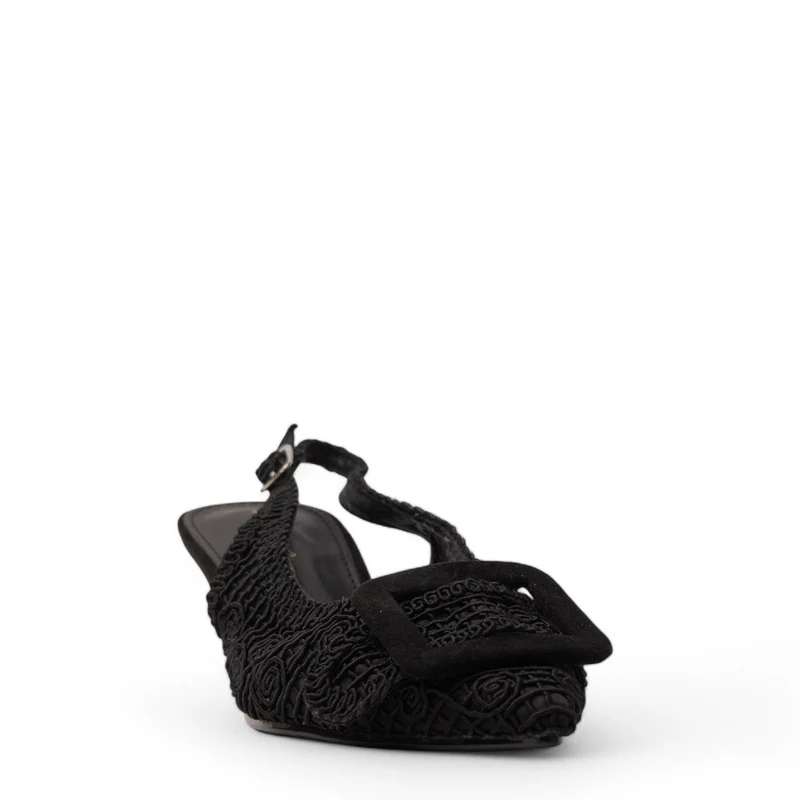 Europeon Union Women Black Magdool Heels #3878