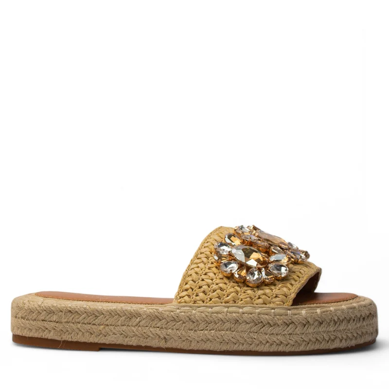 Europeon Union Women Gold Khesh Slipper #4027
