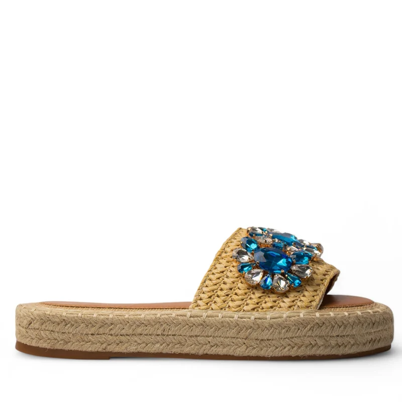 Europeon Union Women Light Blue Khesh Slipper #4026