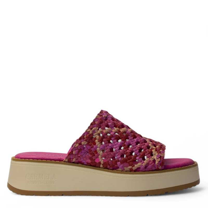 Spanish Women Purple Leather Slipper #4277